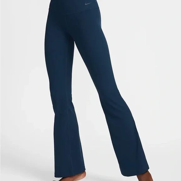 NWT Nike Yoga Dri-FIT Luxe High-Waisted Flared Leggings Armory Navy XL - Picture 3 of 8